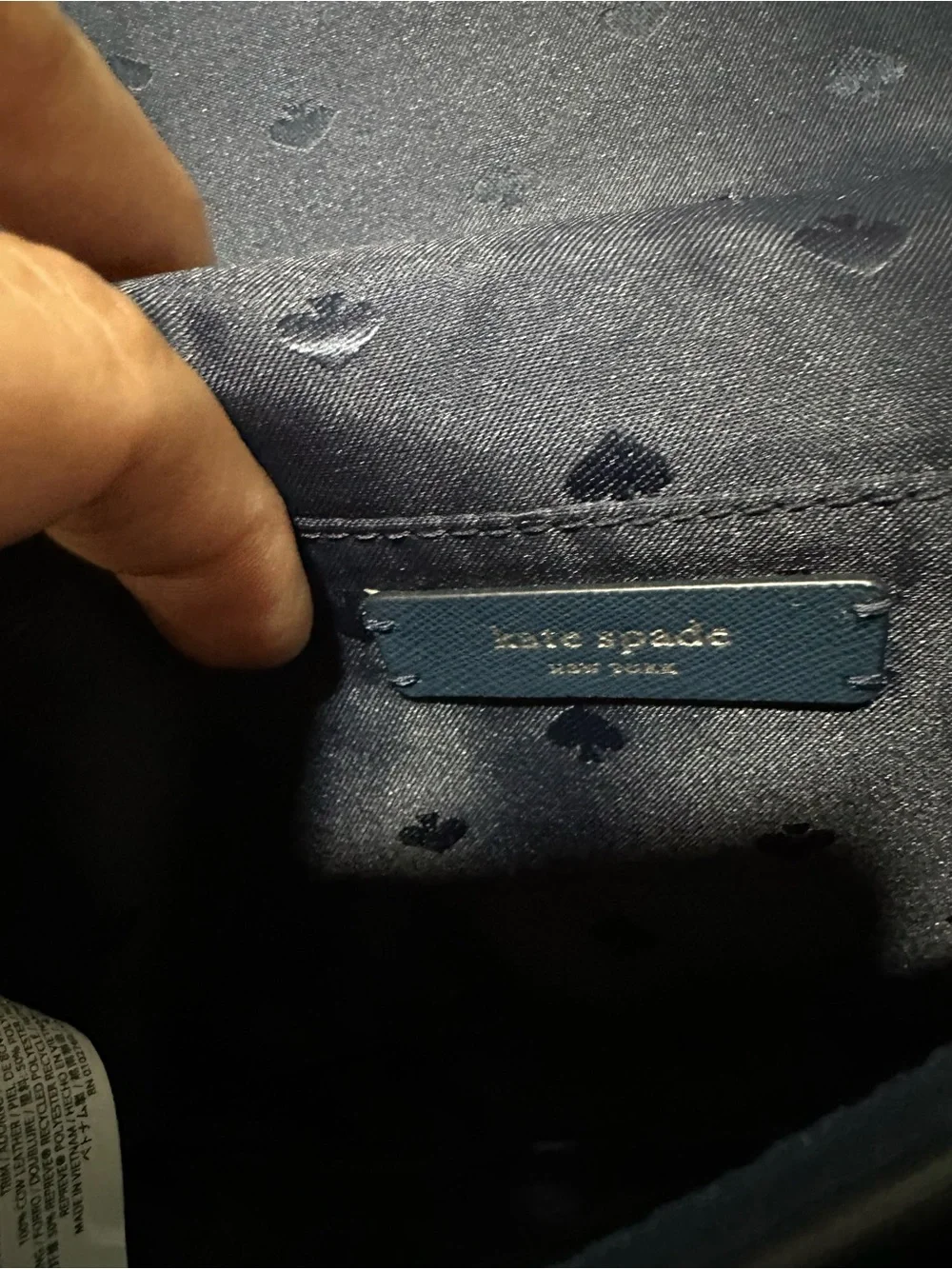 Kate Spade New York Blue Floral Appliqué Crossbody Bag | Saffiano Leather NWOT